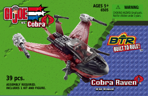 Manual Built to Rule set 6505 GI Joe Cobra Raven