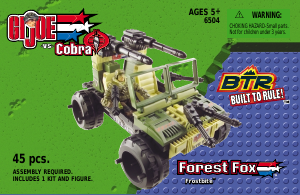 Manual Built to Rule set 6504 GI Joe Forest Fox