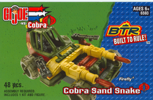 Manual Built to Rule set 6593 GI Joe Cobra Sand Snake