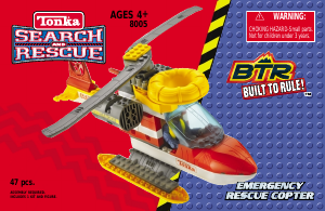 Manual Built to Rule set 8005 Tonka Emergency rescue copter