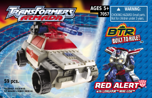 Manual Built to Rule set 7057 Transformers Red Alert