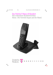 Bedienungsanleitung Telekom Sinus 45 Komfort Schnurlose telefon