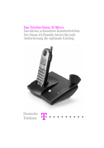 Bedienungsanleitung Telekom Sinus 45 Micro Schnurlose telefon