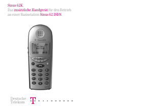 Bedienungsanleitung Telekom Sinus 62K Schnurlose telefon