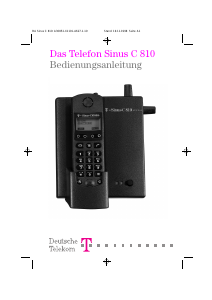 Bedienungsanleitung Telekom Sinus C 810 Schnurlose telefon