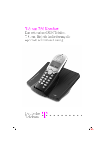 Bedienungsanleitung Telekom T-Sinus 720 Komfort Schnurlose telefon