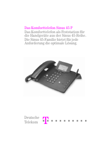 Bedienungsanleitung Telekom Sinus 45P Telefon
