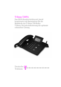Bedienungsanleitung Telekom T-Sinus 720 PA Telefon