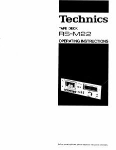Handleiding Technics RS-M22 Cassetterecorder