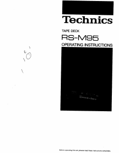 Manual Technics RS-M95 Cassette Recorder