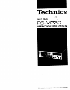 Handleiding Technics RS-M230 Cassetterecorder