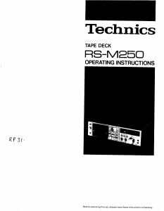 Handleiding Technics RS-M250 Cassetterecorder