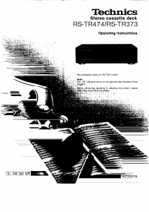 Manual Technics RS-TR373 Cassette Recorder