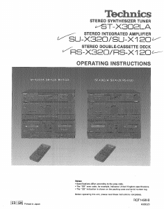 Handleiding Technics RS-X120 Cassetterecorder