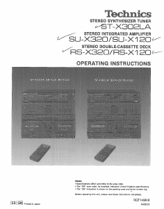 Bruksanvisning Technics RS-X120 Kassettbandspelare