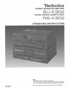Handleiding Technics RS-X302 Cassetterecorder