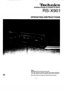 Handleiding Technics RS-X901 Cassetterecorder