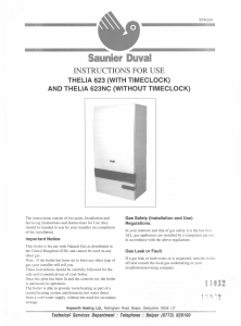 Manual Saunier Duval Thelia 623 Central Heating Boiler