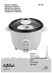 Manual Gallet RC 150 Rice Cooker