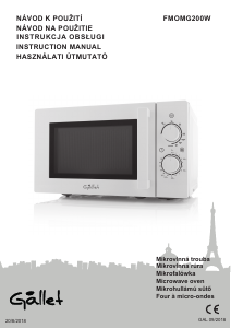 Manual Gallet FMOMG200W Microwave