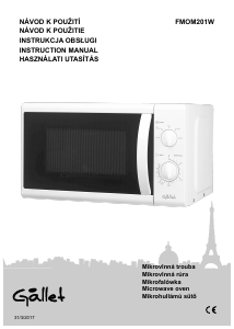 Manual Gallet FMOM201W Microwave