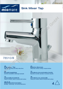 Manual Miomare IAN 49291 Faucet