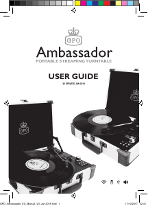 Manual de uso GPO Ambassador Giradiscos