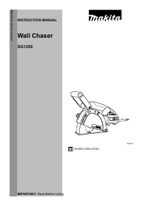 Manual Makita SG1250 Wall Chaser