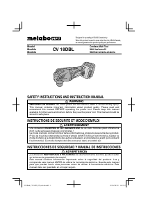 Manual de uso Metabo CV 18DBL Herramienta multifuncional