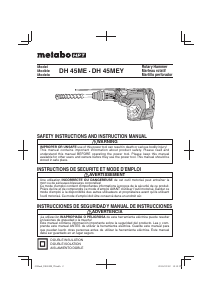 Mode d’emploi Metabo DH 45ME Perforateur