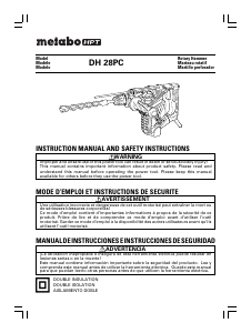 Manual Metabo DH 28PC Rotary Hammer