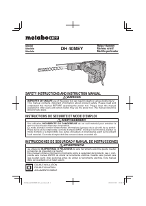 Mode d’emploi Metabo DH 40MEY Perforateur