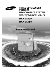 Manual Samsung MAX-VS730 Stereo-set