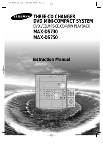 Bruksanvisning Samsung MAX-DS730 Stereoanläggning