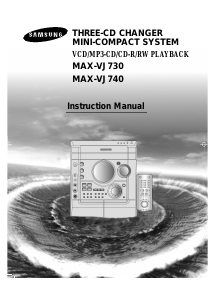 Manual Samsung MAX-VJ740 Stereo-set