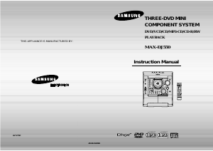 Manual Samsung MAX-DJ550 Stereo-set