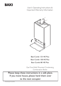 Manual Baxi Combi 133 HE Plus Central Heating Boiler