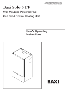 Handleiding Baxi Solo 3 40 PF CV-ketel