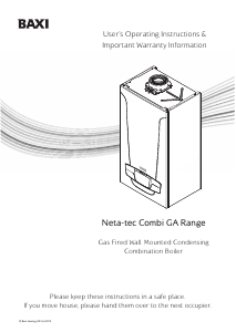 Manual Baxi Neta-tec Combi 33 GA Central Heating Boiler