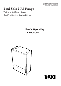Manual Baxi Solo 2 50 RS Central Heating Boiler