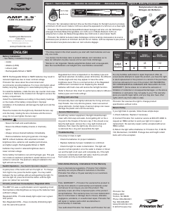 Mode d’emploi Princeton Tec Amp 3.5 Lampe de poche