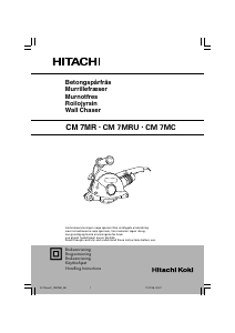 Bruksanvisning Hitachi CM 7MRU Murspårsfräs
