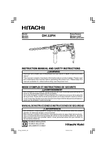 Manual de uso Hitachi DH 22PH Martillo perforador