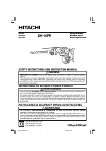 Manual de uso Hitachi DH 40FR Martillo perforador