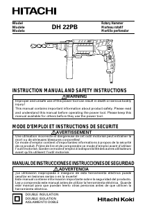 Manual de uso Hitachi DH 22PB Martillo perforador