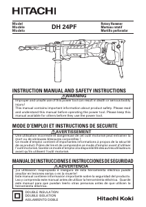 Mode d’emploi Hitachi DH 24PF Perforateur