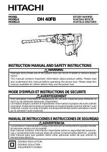 Manual de uso Hitachi DH 40FB Martillo perforador