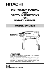 Manual Hitachi DH 24VB Rotary Hammer