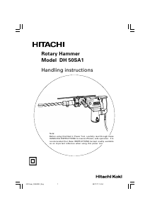 Handleiding Hitachi DH 50SA1 Boorhamer