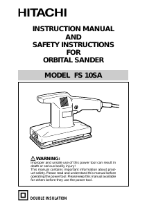 Manual Hitachi FS 10SA Orbital Sander